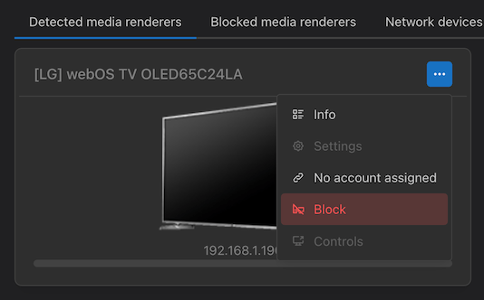 Exemplo de como bloquear um renderizador